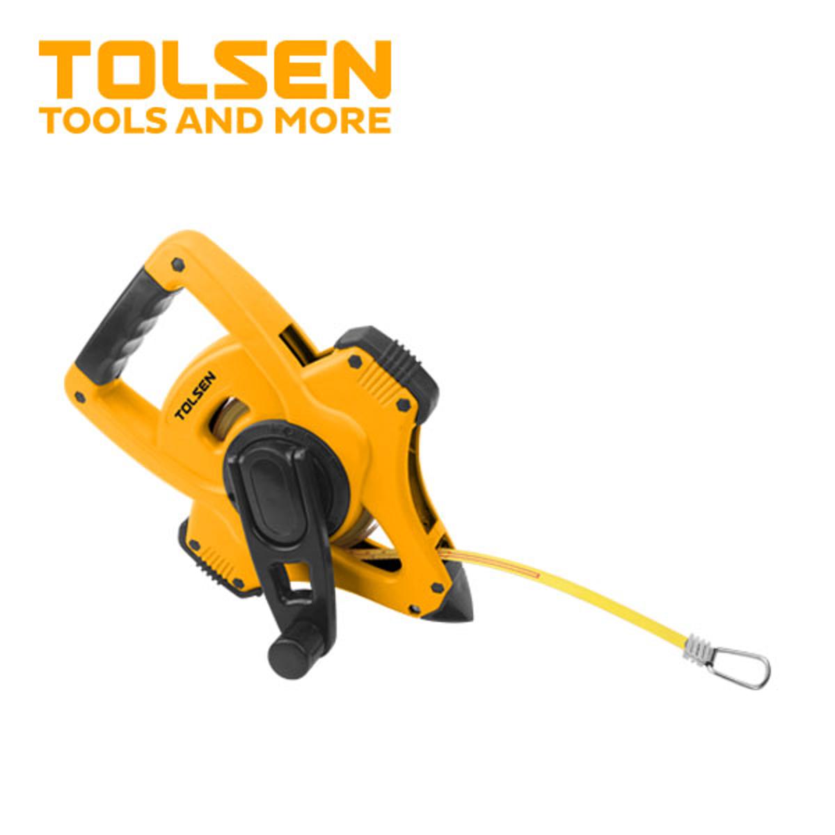 Picture of TOLSEN Steel Measuring Tape (100ft x 1/2) Metric and Inch Industrial grade 35013 - Kings Trading