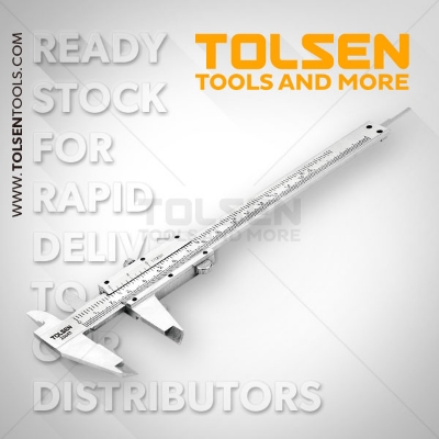 Picture of TOLSEN 0-150mm Vernier Caliper (Metric & Inch) 6" Steel Body w/ Hard Case 35049 - Kings Trading