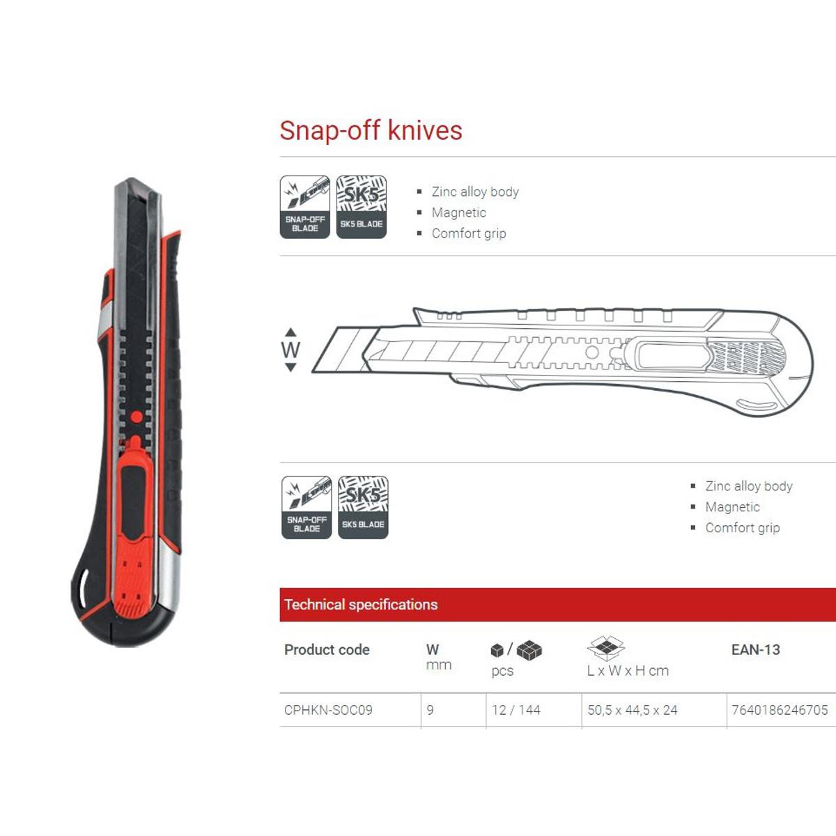 Picture of CROWN Anti Cutter Snap-off Cutter 9mm CPHKN-SOC09 - Kings Trading