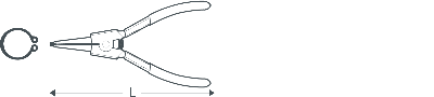 Picture of CROWN 7" External Circlip Pliers, 160mm, Straight nose CPHPL-ESA07 - Kings Trading