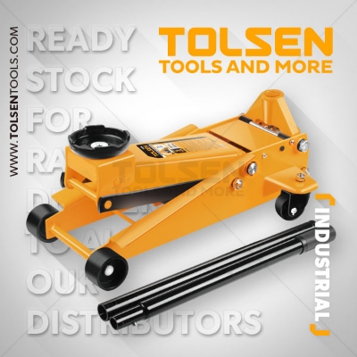 Picture of TOLSEN Industrial Hydraulic Trolley Jack Dual Pump (3Tons) Steel Body 65464 - Kings Trading