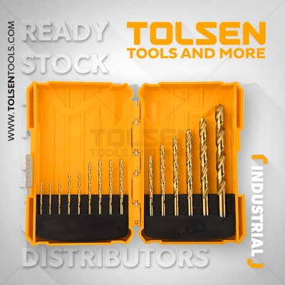 Picture of TOLSEN 15Pcs HSS Fractional Jobber Length Drill Bits Set 75100 - Kings Trading