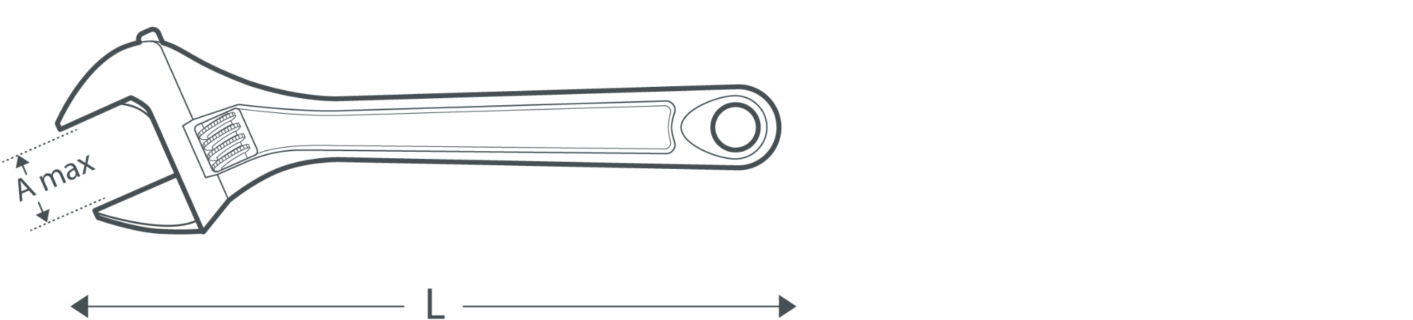 Picture of CROWN 6" / 8" / 10" / 12" Adjustable Wrench Carbon Steel Industrial Quality - Kings Trading