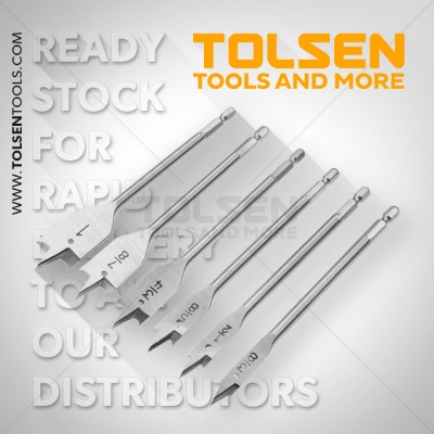 Picture of TOLSEN 6Pcs Flat Wood Bits Set (3/8" to 1") 75656 - Kings Trading