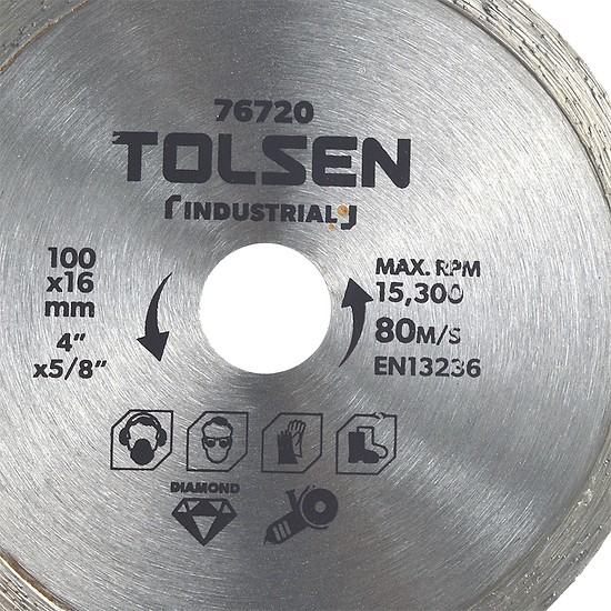 Picture of TOLSEN Diamond Cutting Disc 180mm22.2mm  7"x7/8" Industrial Grade for Tile Cutting - Kings Trading
