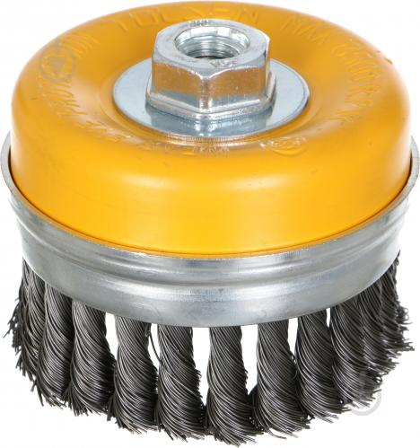 Picture of TOLSEN 4" Cup Twist Wire Brush 100mm For Angle Grinder Removing Rust, Paint and Varnish From Metal Surfaces Model: 77515 - Kings Trading