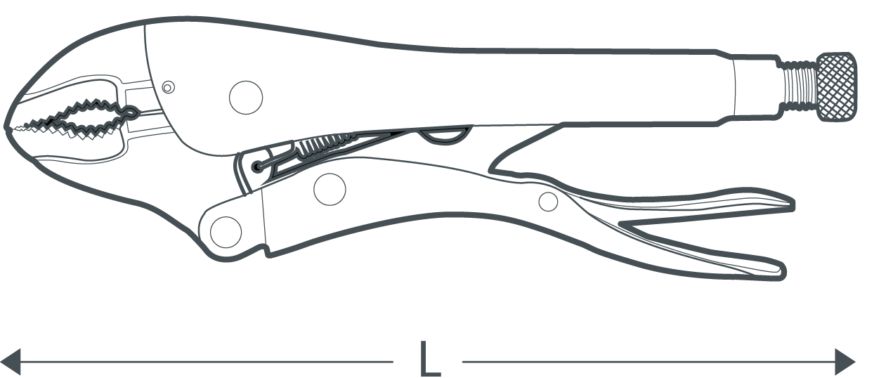 Picture of CROWN 5" Locking Grip Pliers, curved round Jaws 130mm CPHPL-GRA05 - Kings Trading