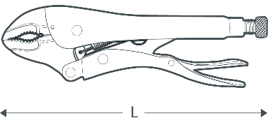 Picture of CROWN 5" Locking Grip Pliers, curved round Jaws 130mm CPHPL-GRA05 - Kings Trading