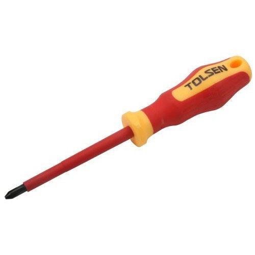 Picture of TOLSEN VDE Insulated Star Screwdriver (PH2 x 100 mm) 1000V, VDE & GS Certified Model No: 38007
