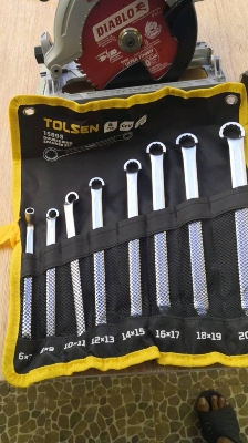 Picture of TOLSEN 8Pcs Double Ring End Spanner Set (6×7,8×9,10×11,12×13,14×15,16×17,18×19,20x22mm) Model: 15895 - Kings Trading