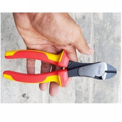 Picture of TOLSEN VDE 1000V Insulated Diagonal Cutting Pliers 180mm (7") VDE/GS certificated Premium Series V38127 - Kings Trading
