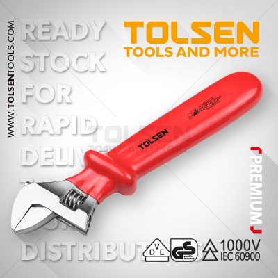 Picture of TOLSEN VDE 1000V Adjustable Wrench 250mm (10") VDE/GS certificated Premium Series V40525 - Kings Trading
