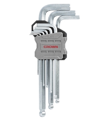 Picture of CROWN 9Pcs Long Ball Point End Hex Key Set CPHOK-BMBX09 - Kings Trading