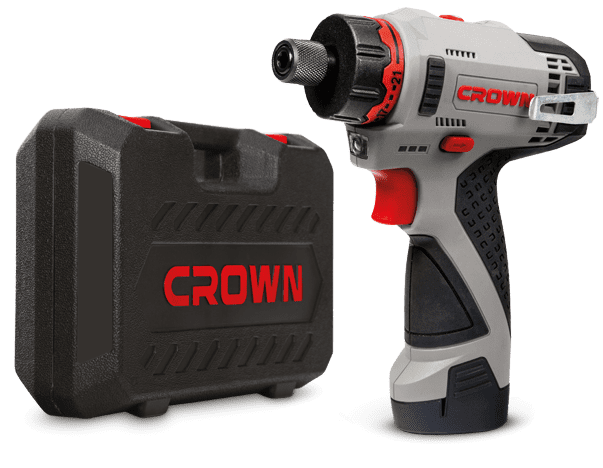 Picture of CROWN Cordless Screwdriver 12V (2Ah, Lithium-ion) 1/4" with 2 Pcs battery and Charger Model; CT21072HBX-2 - Kings Trading