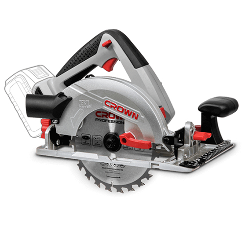 Picture of CROWN 20V Cordless circular saw 20V (4Ah, Lithium-ion), 165mm, 57 mm Max. cutting depth, silence brushless motor, with battery (2 Pcs) and charger Model: CT25002-165HX-4 - Kings Trading