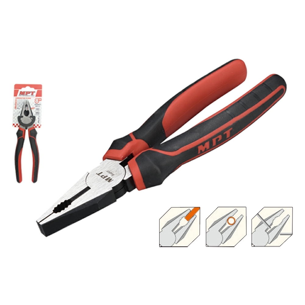 Picture of MPT 6" Combination Pliers 160mm Cr-V, black finish MHB01001-6 - Kings Trading