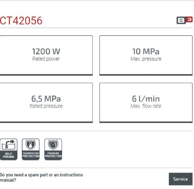 Picture of CROWN 1200W High Pressure Washer Self Priming 10 MPa CT42056 - Kings Trading