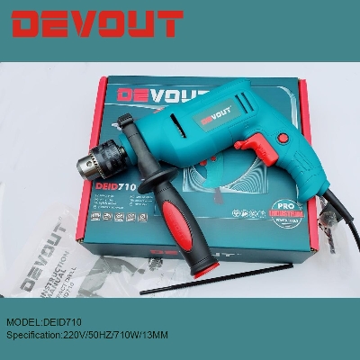 Picture of DEVOUT Electric impact Drill machine 13mm 710W  High Power Professional DEID710 - Kings Trading
