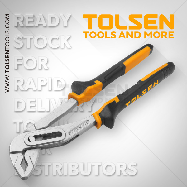 Picture of TOLSEN 10" Water Pump Pliers 250mm, TPR Handle Model: 10014 - Kings Trading
