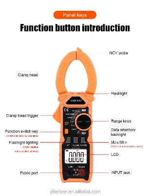 Picture of VICTOR 610C+ AC 1000A 750V Digital Clamp Meter DC 1000V  5999 counts VFC True RMS NCV Live Flashlight clam multimeter