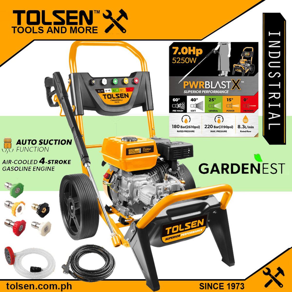 Picture of TOLSEN Petrol Gasoline High Pressure Washer 7HP (5250W) 208CC Air Cooled 4 Stroke Model 79576 - Kings Trading