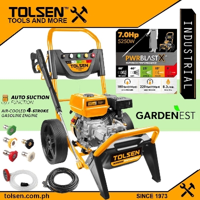 Picture of TOLSEN Petrol Gasoline High Pressure Washer 7HP (5250W) 208CC Air Cooled 4 Stroke Model 79576 - Kings Trading