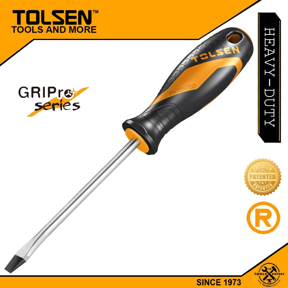 Picture of TOLSEN Slotted Flat Screwdriver (6.5 x 150mm) Gripro Series Model: 20004  - Kings Trading
