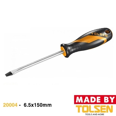 Picture of TOLSEN Slotted Flat Screwdriver (6.5 x 150mm) Gripro Series Model: 20004  - Kings Trading