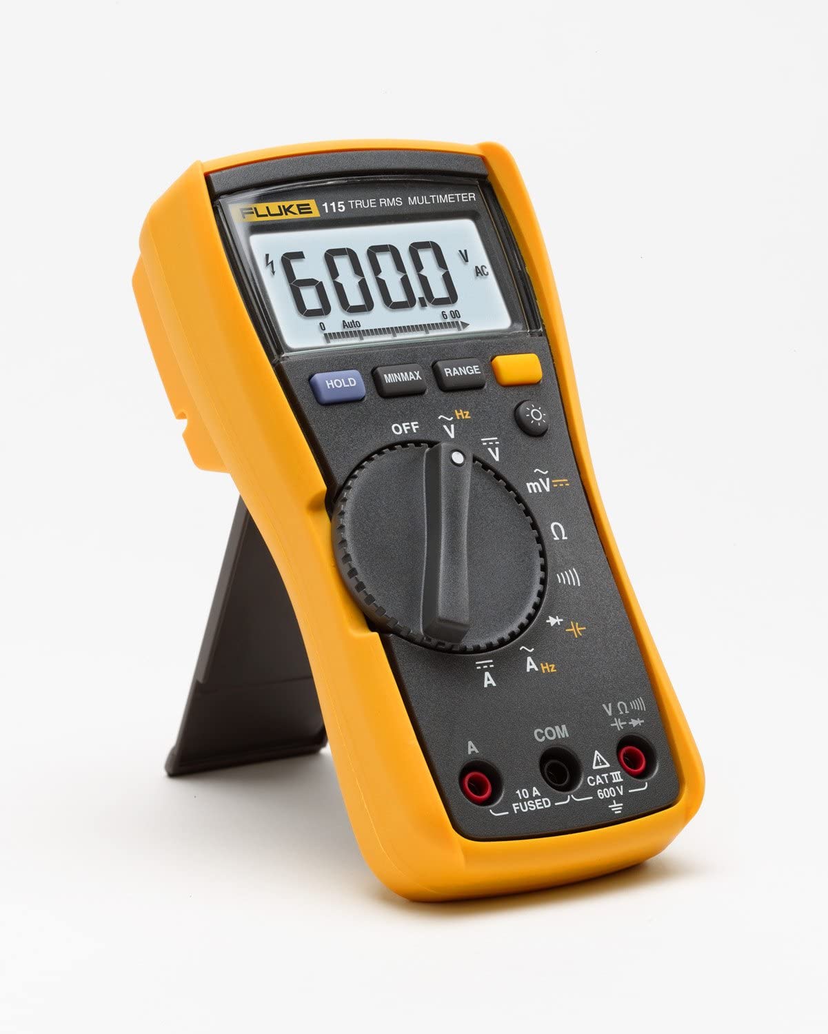 Picture of Fluke 115 True RMS Digital Multimeter Measures AC/DC Voltage To 600 V and AC/DC Current to 10 A