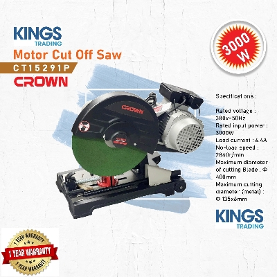 Picture of CROWN Motor Cut Off Saw 3000W, Φ 400mm, Model: CT15291P - Kings Trading
