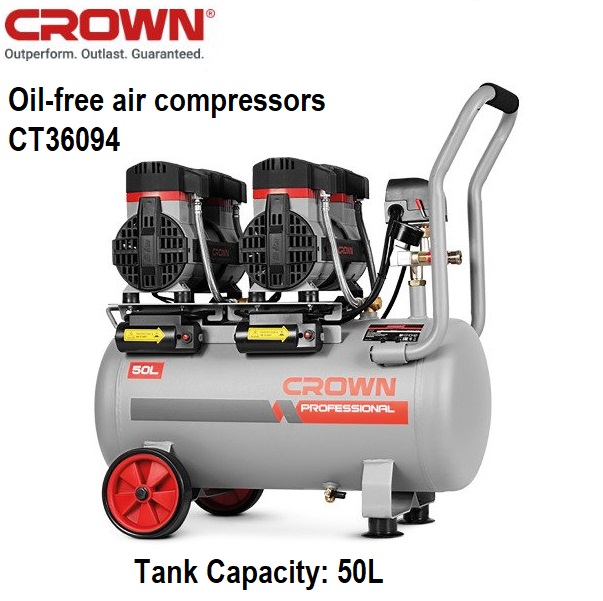 Picture of Crown 50L Oil-Free Air Compressor, Silence Air Compressor for Dental Doctor Capacity: 50L, Power : 2800W, Model: CT36094 - Kings Trading