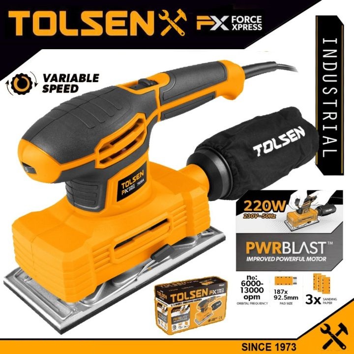 Picture of TOLSEN 1/3" Sheet Finishing Sander  220W with 3 Free Sanding Pad FX Series Industrial Model: 79564