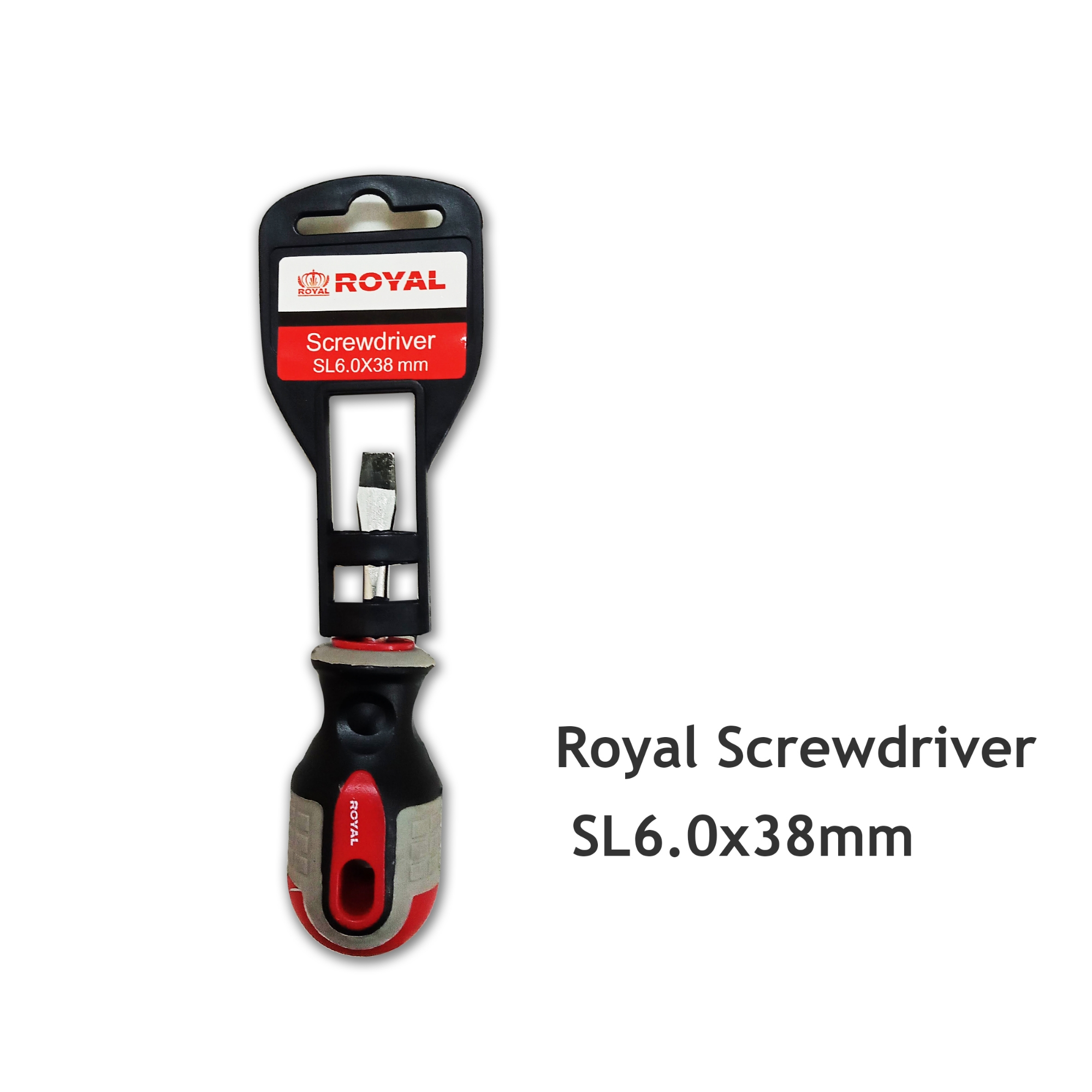 Picture of ROYAL SL6.0x38mm Slotted FLAT Screwdriver With Magnetic Tip Model  RSD-38F
