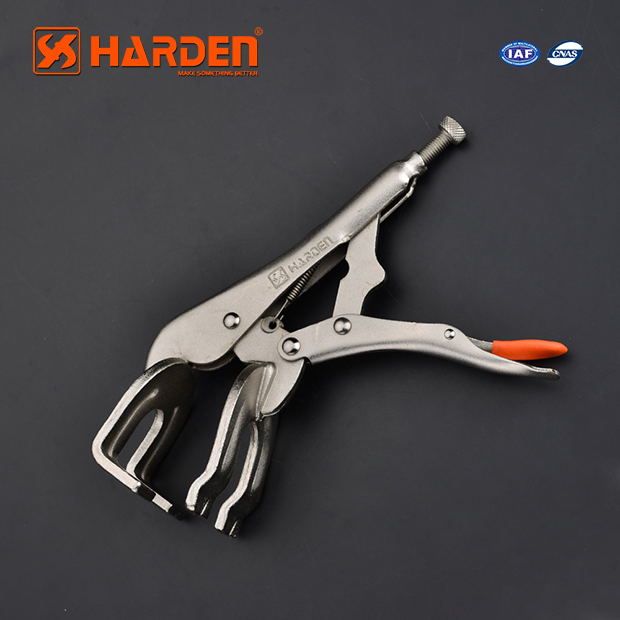 Picture of Harden 10'' Non-slip Handle Lock Grip Welding Wrench Clamp Curved Jaw Welding Locking Pliers Model 560632
