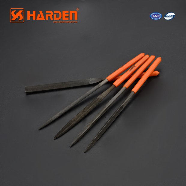 Picture of Harden 5Pcs Needle Files Set Professional 185mm Multipurpose High Hardness Needle Files T12 Alloy Steel Model: 610621