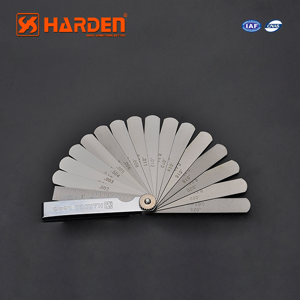 Picture of Harden Feeler Gauge 15Pcs 65Mn Professional Metal Feeler Gauge Set 580415