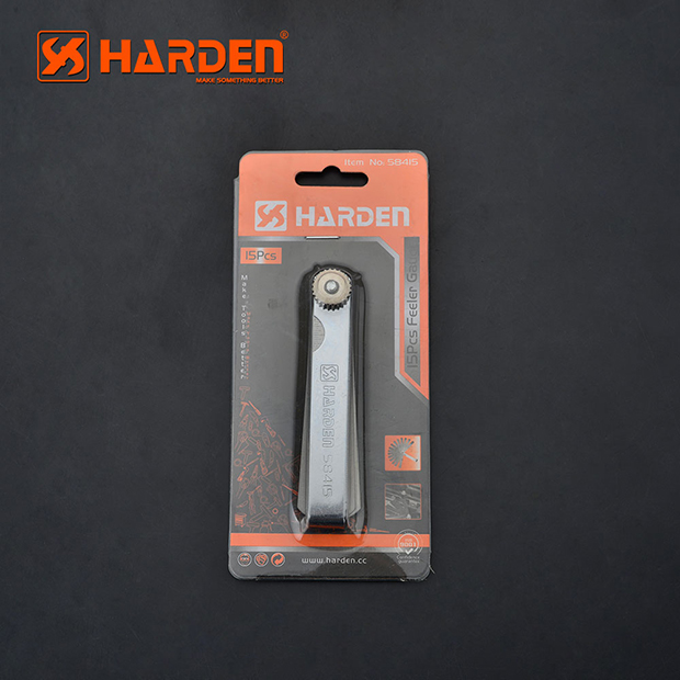 Picture of Harden Feeler Gauge 15Pcs 65Mn Professional Metal Feeler Gauge Set 580415
