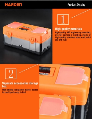 Picture of Harden 15" Professional Steel & ABS Tools Box ( 360x170x185mm) 520224