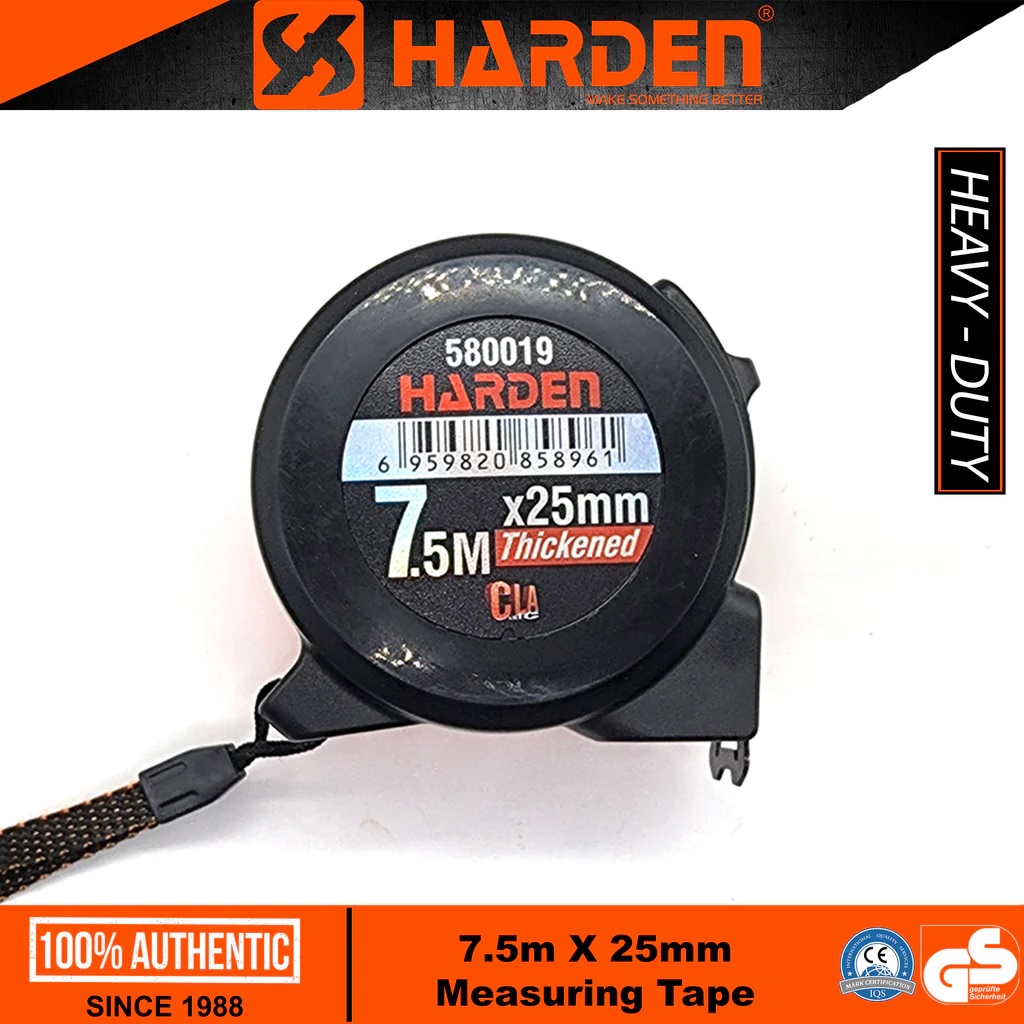 Picture of Harden 580019 Measuring Tape 7.5M x 25mm (Metric and Imperial) 25ft Professional Measuring Tools