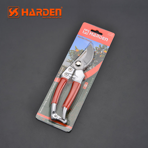 Picture of Harden 8" Garden Pruner With Zinc Alloy Handle Stainless Steel Professional Fruit Shears Trim Horticulture Stainless Steel Pruner Garden Scissor Tools Anvil Branch Shear Orchard Pruning Shears 630415