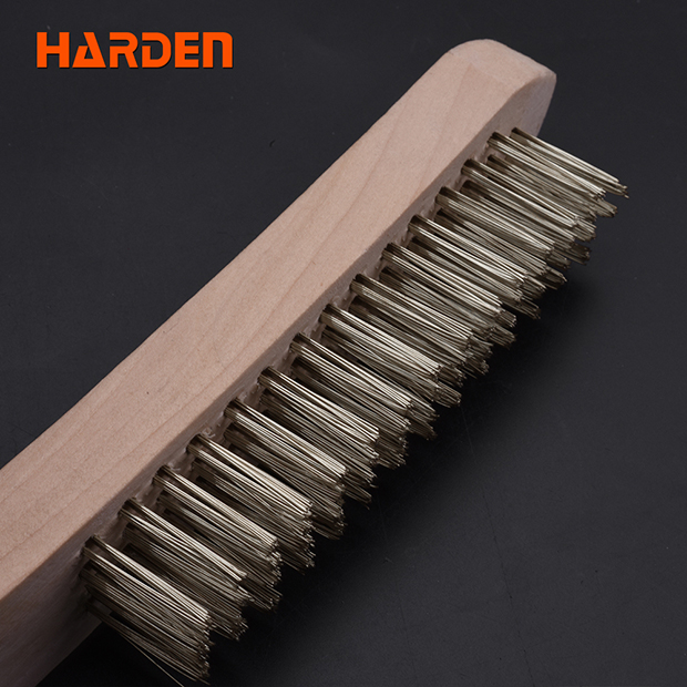 Picture of Harden Stainless steel wire brush With Wooden Handle 611554