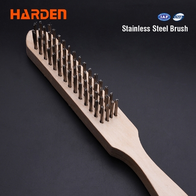 Picture of Harden Stainless steel wire brush With Wooden Handle 611554