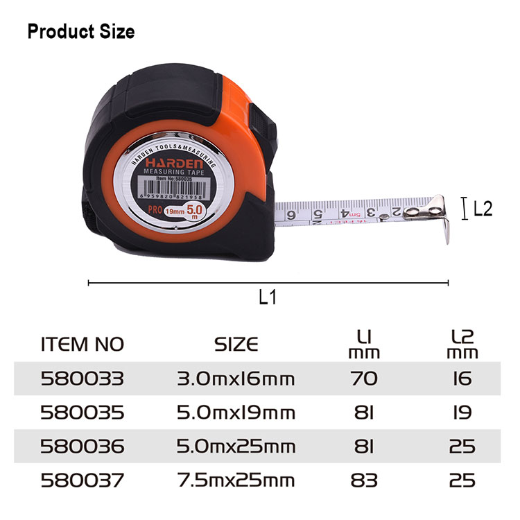 Picture of Harden 3M/10ft Measuring Tape Steel Tape (Matric & Inch) 580033