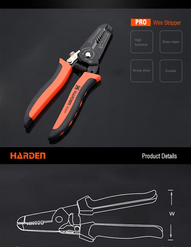 Picture of Harden 175mm Electric Wire Cutter Stripper Professional 660621