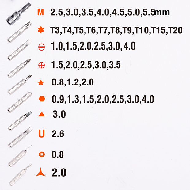 Picture of Harden 46Pcs CRV Screwdriver Bit Set Precision Multi Tool Screwdriver 550145