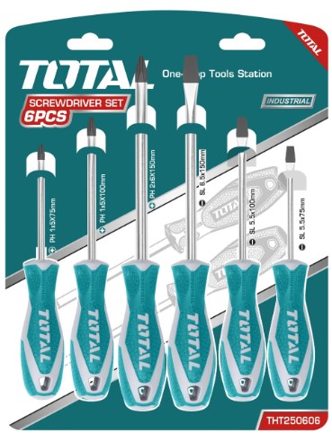 Picture of TOTAL 6Pcs screwdriver set CR-v Model THT250606