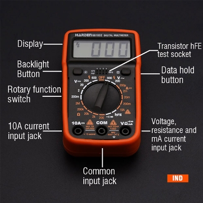 Picture of Harden Pocket Digital Multimeter 661002