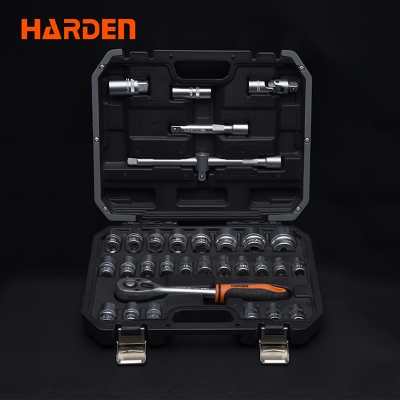 Picture of Harden Professional  32Pcs 1/2 inch Drive DR. Socket Set Auto Tools Set Chrome Vanadium 510432