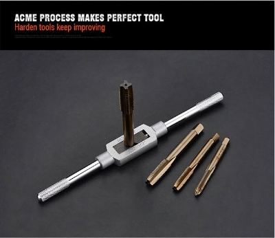 Picture of Harden M3-12 Tap Holder Adjustable Tap Wrench for Thread Tap Handle spanner Steel Hand Taps Holder Tapping Reamer Tools 610431