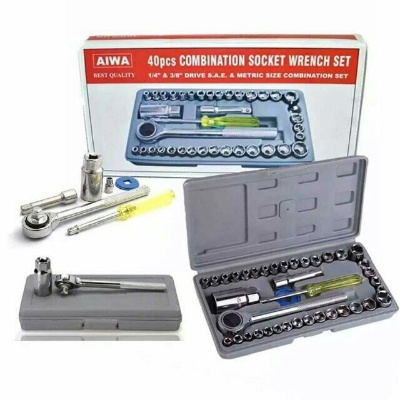 Picture of 40-in-1 Tool Kit, Screwdriver and Socket Set for Automobile Tool Box Set 40pcs tool sets Aiwa a Toolkit for all your Household Fixes - Kings Trading